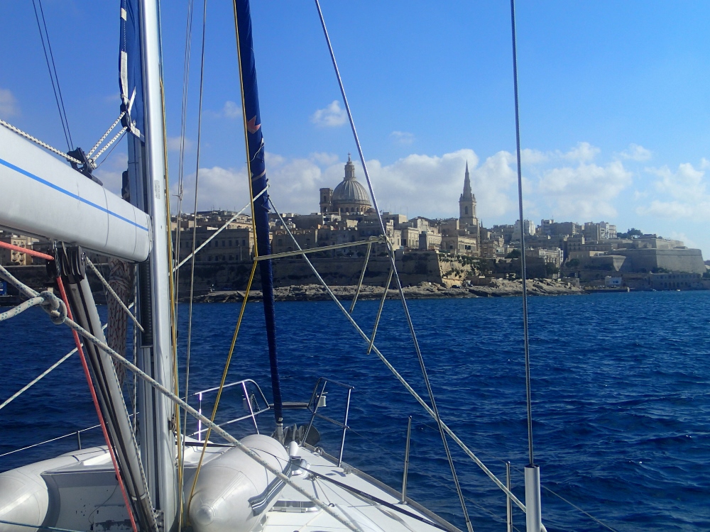 Die Ansteuerung von Valletta - sehr beeindruckend