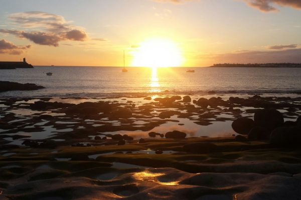 Sunset neben der Marina Rubicon im Süden Lanzarotes