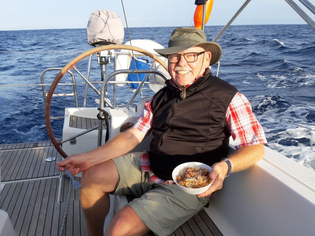 Erster Abend auf See